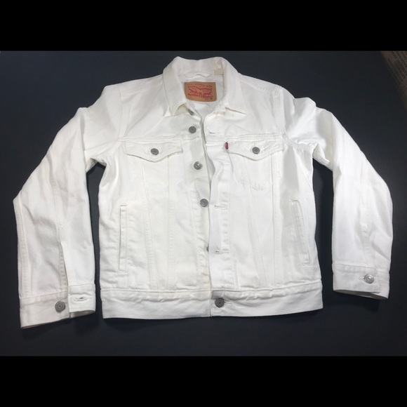 white levis denim jacket mens